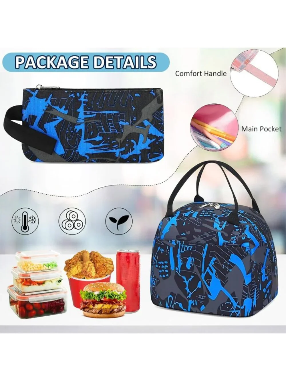 Gamer Boys School Backpack Set - 4pc with Lunch Box, Large Capacity